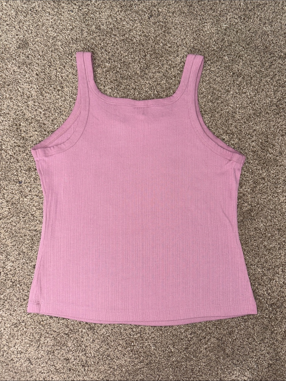 Auden Ribbed Tank & Short Set - Dusty Rose - Picture 3 of 8